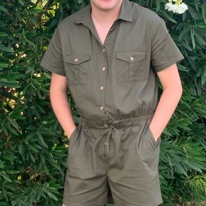 Men’s army green romper
